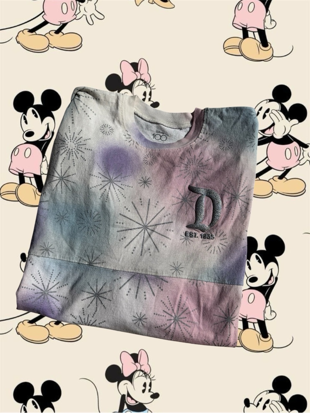 Women’s Tie-Dye/ sparkle 100 anniversary Disneyland Spirit Jersey